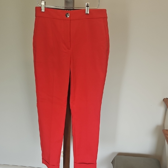 Zara Women's Red Pants Size M....Inseam 26 - Picture 1 of 7